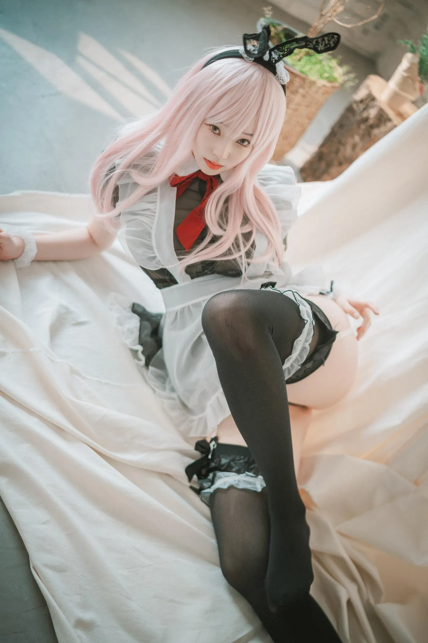 Bambi밤비 – NO.65 [DJAWA] Sheer Bunny Maid [51P]插图6